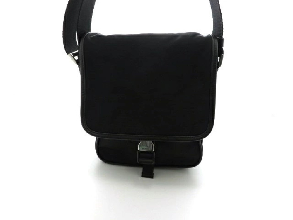 Prada Tessuto Saffiano shoulder bag calfskin black